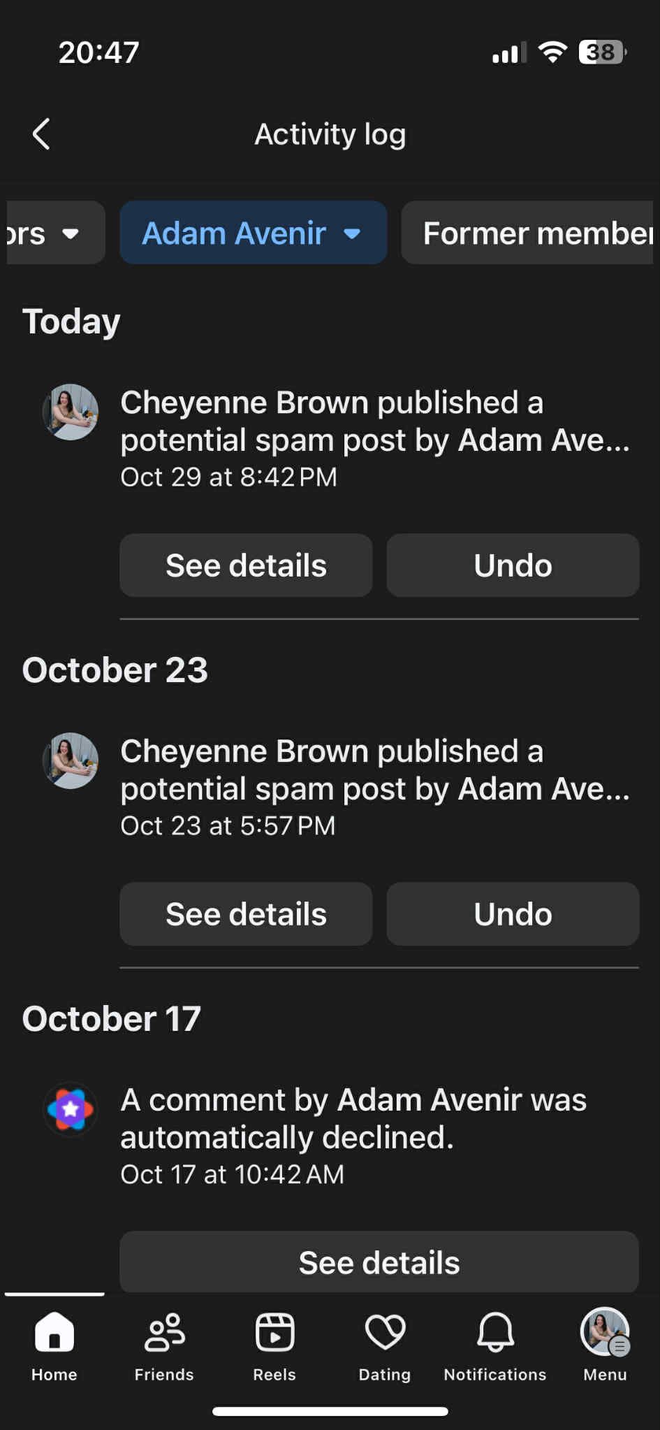 Facebook group restrictions