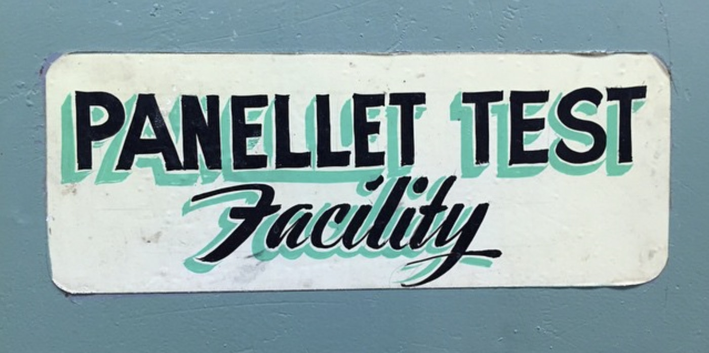 Hand-painted sign from B-Reactor